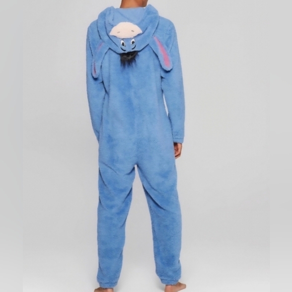 Disney Eeyore Blue Fleece Sleepwear Sz Medium 12.12 - Picture 11 of 13